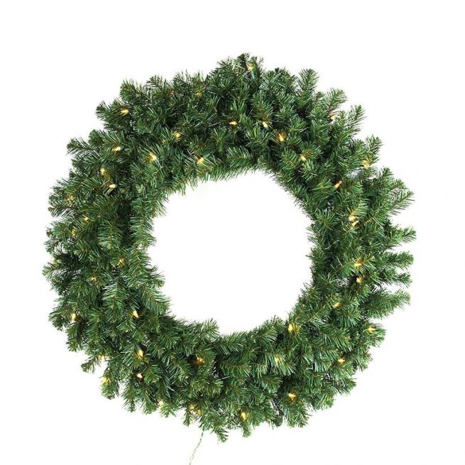 30″ Prelit Christmas Wreath – Plug-in – Theperfectco.com