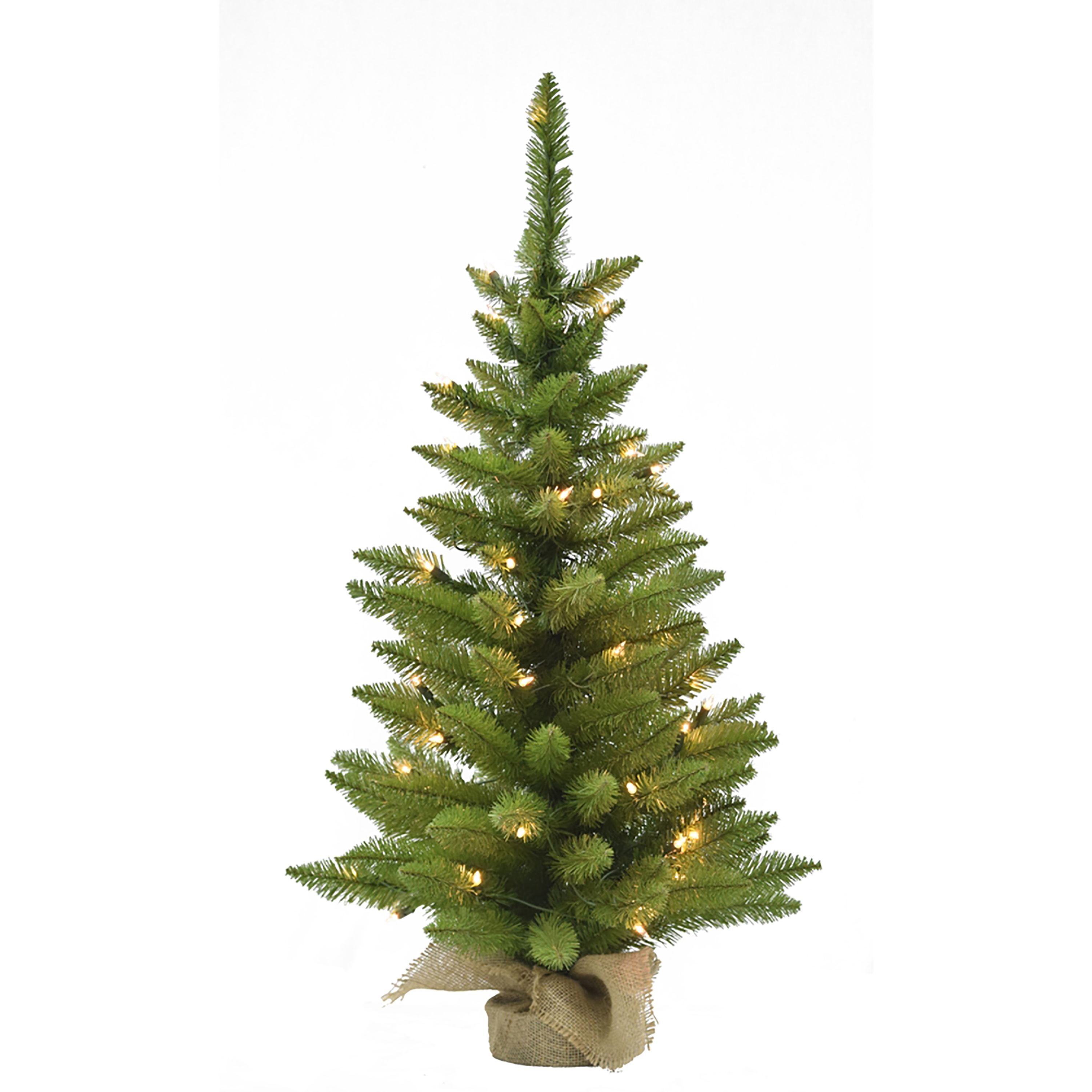 3ft Pre-lit Tabletop Christmas Tree with Burlap Base – Theperfectco.com
